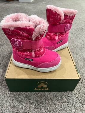 Kamik Pink Kids Snow Boots